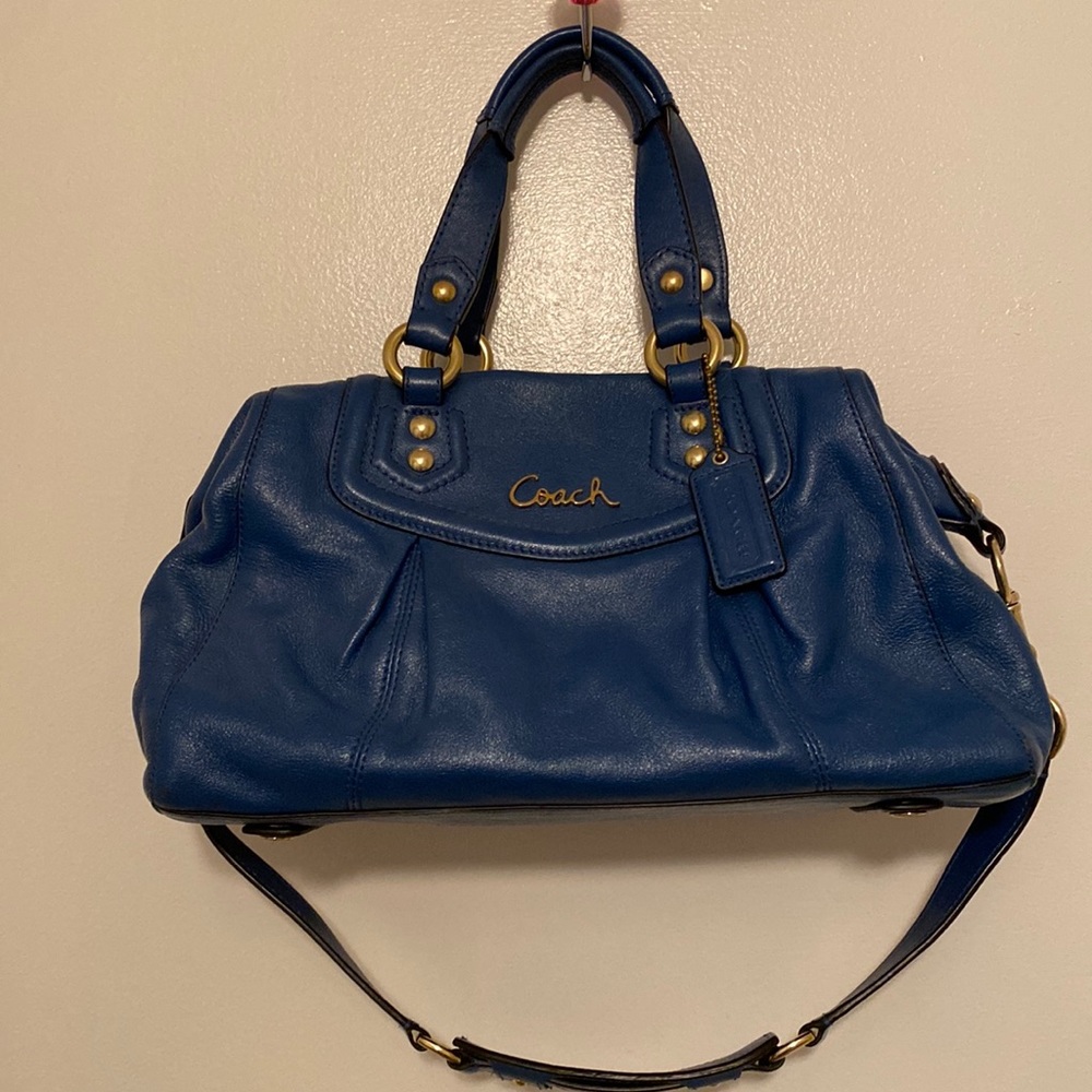 Coach Blue Leather Purse
